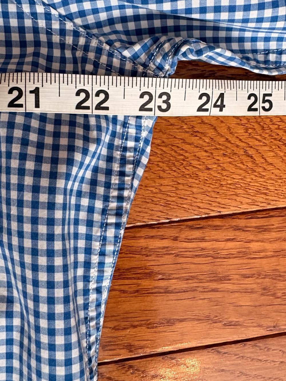 GAP Mens Medium Classic Blue & White Gingham Button-Down Shirt -100% Cotton - Picture 12 of 14